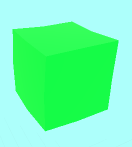 Unreal Engine 4 Slime Material su una Cube Mesh