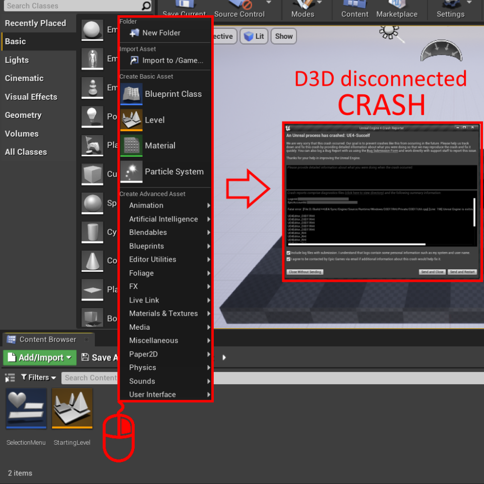 UE 4.27 and 4.26.1 crash in fullscreen due to multiplane overlay windows causing D3D disconnection.